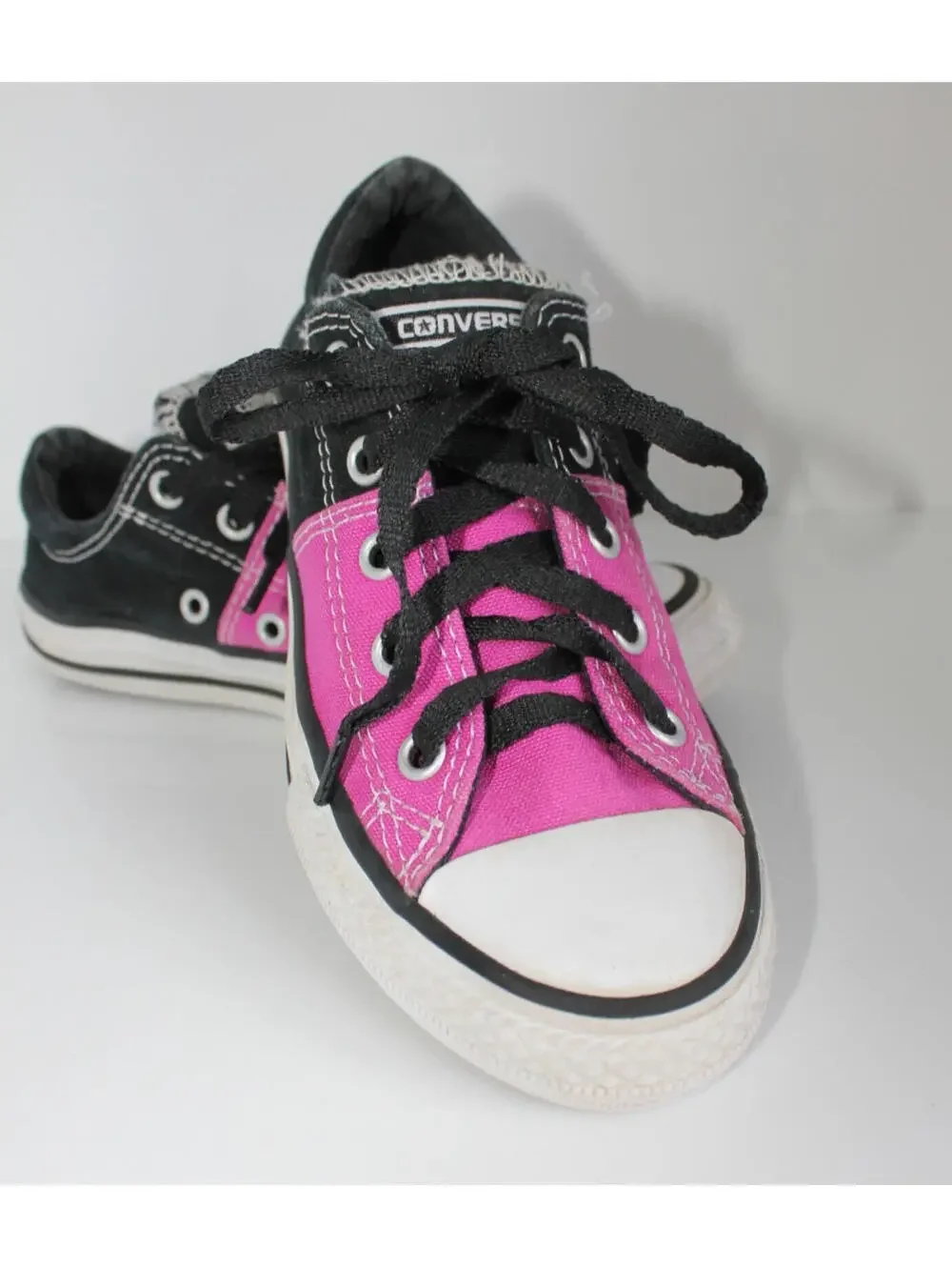 Converse Chuck Taylor Madison OX 651748F Pink Black Kids Sneakers Juniors US 13